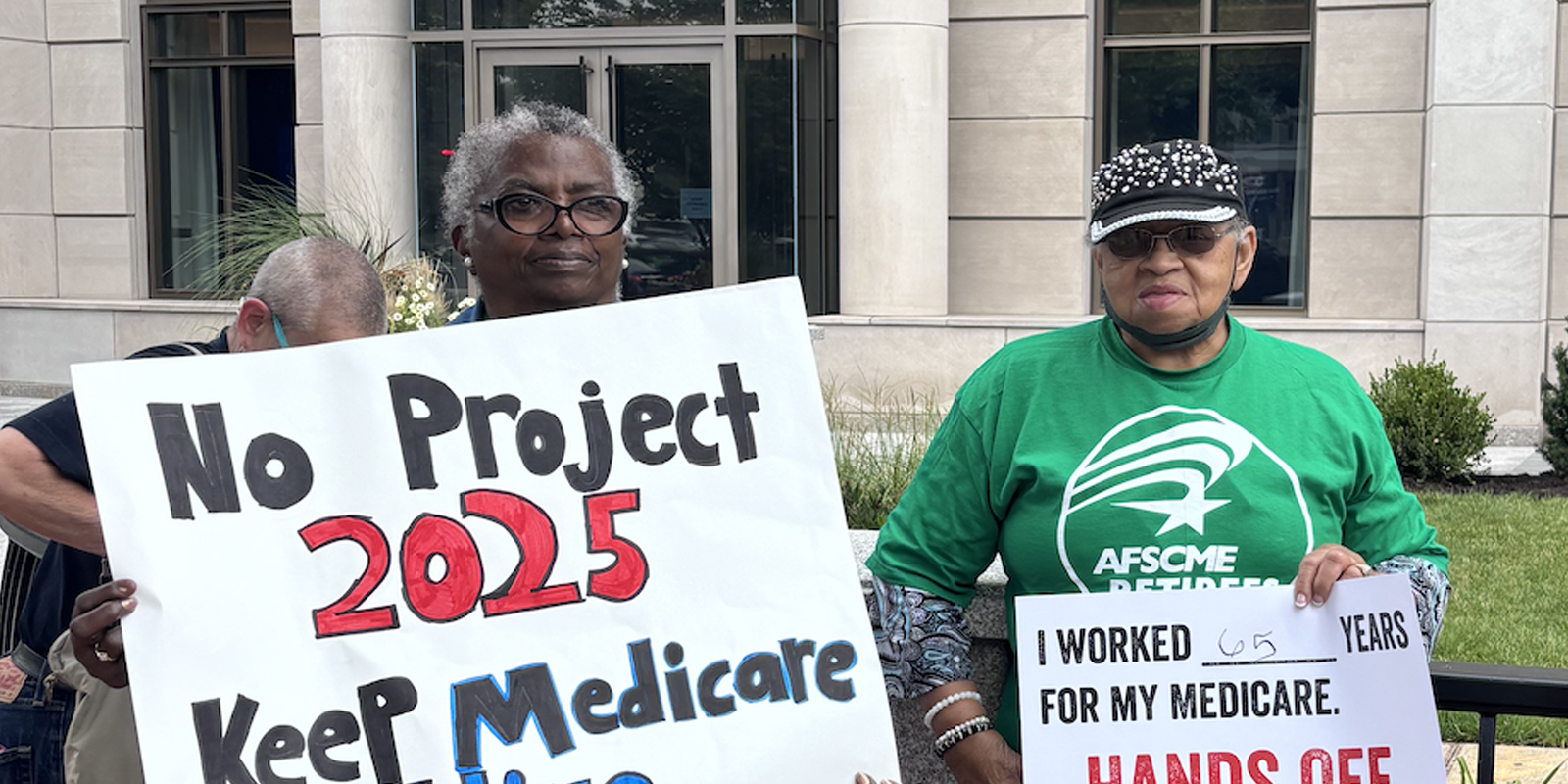 AFSCME Retirees protest Project 2025’s call to destroy Medicare afscme