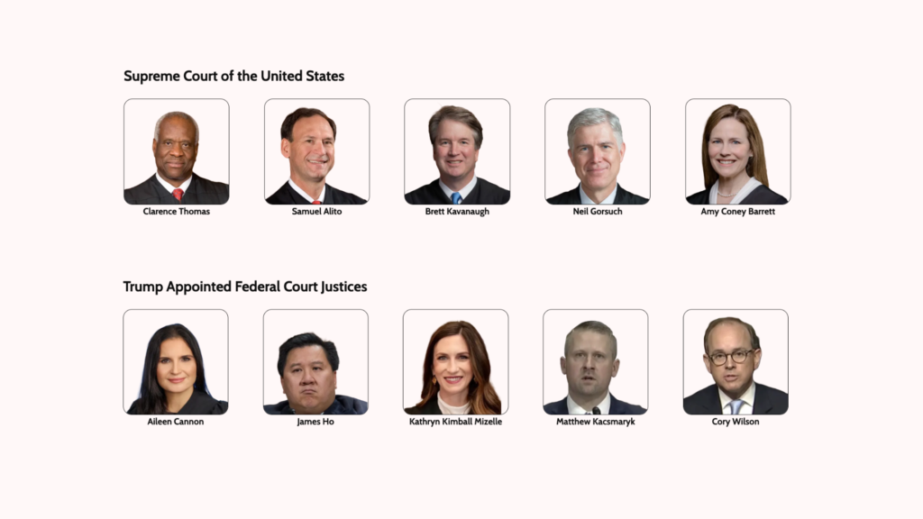 US Federal and Supreme Court Justices