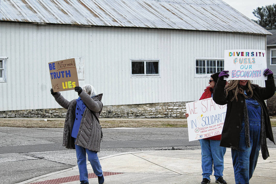 County Residents Protest Project 2025 In Brownstown